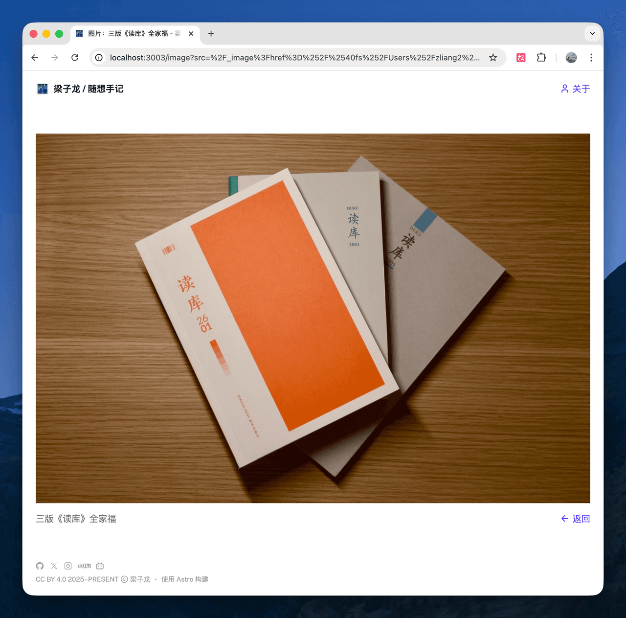 The image viewer page