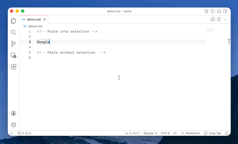 Paste URLs demo